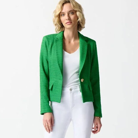 New York & Company Jackets & Blazers - New York & Company Green Women's Green Tweed Blazer - Size 6